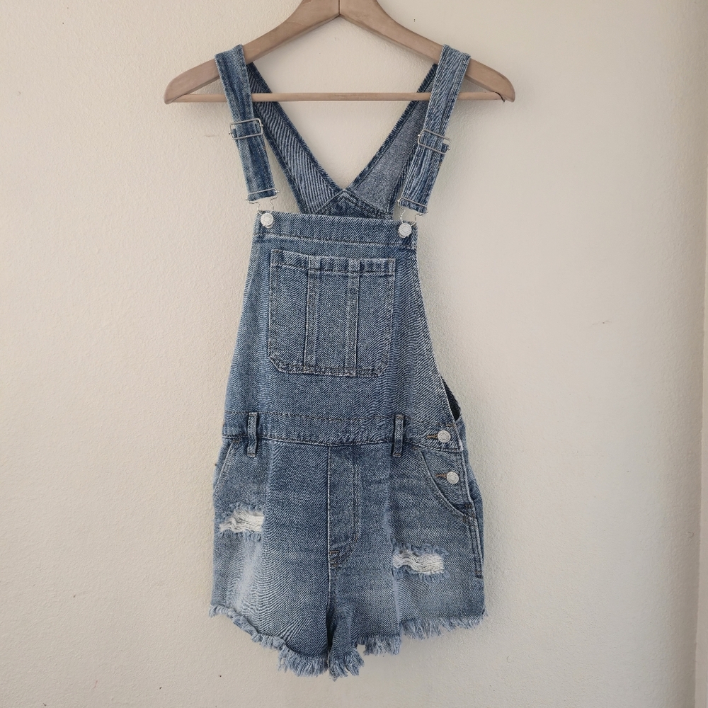 Pacsun Blue Denim Overall Shorts S
